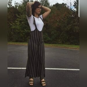 Striped Overalls jumpsuit